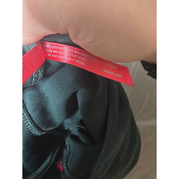 Ruby Ribbon Faux Suede High Waist Leggings Small Sculpting Black Stretch Pants - Picture 3 of 9